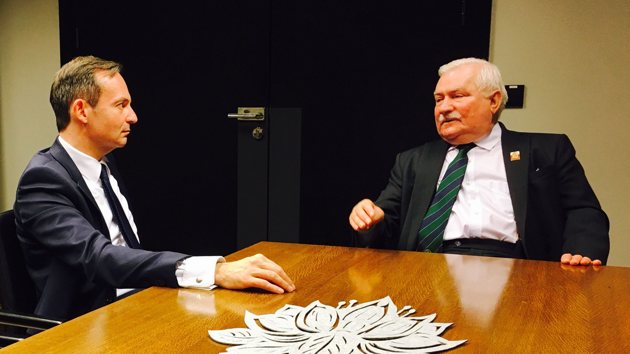 Minister Wissing trifft den ehemaligen Staatspräsidenten von Polen und Friedensnobelpreisträger Lech Walesa